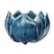 Hello Honey® 7" Blue Reactive Glaze Scalloped Edge Stoneware Planter